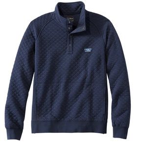 LL Bean Men's Quilted Sweatshirt, Mockneck